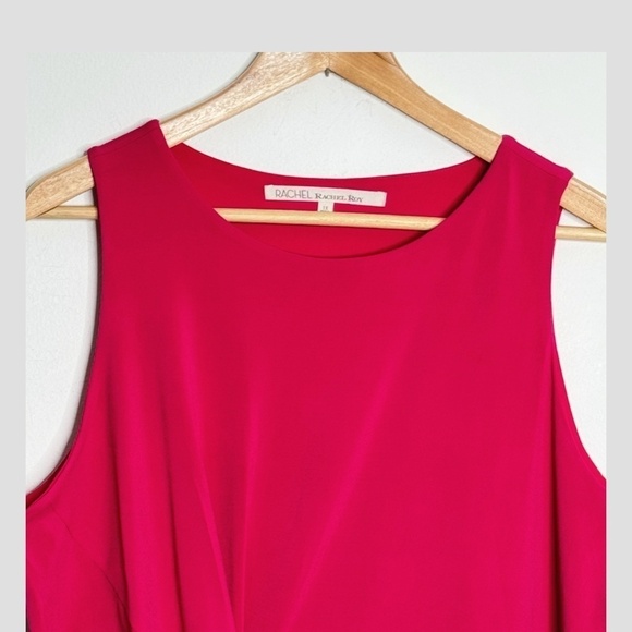 NWT Rachel Roy Dress Plus Curvy Collection Faux Wrap Draped Front Sleeveless 1X - Picture 8 of 15